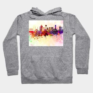 Ankara skyline in watercolor background Hoodie